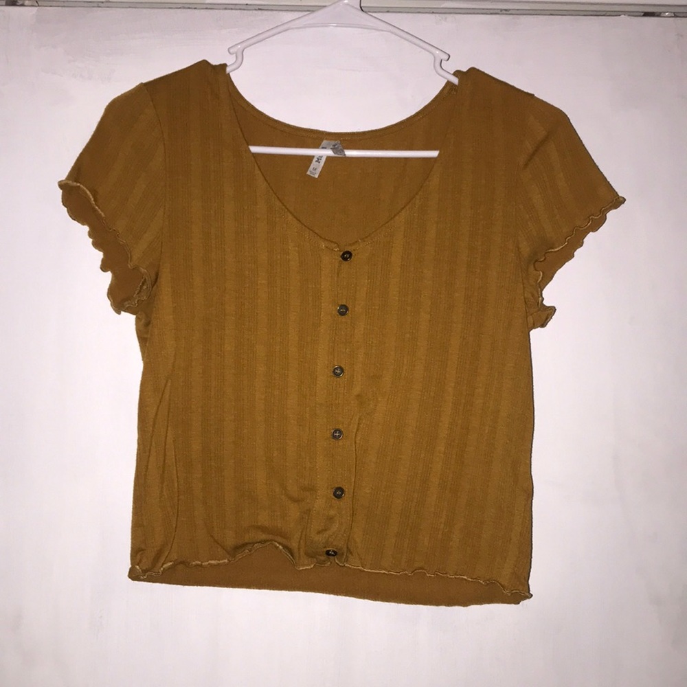 Button Down Crop Top